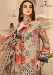 Summer Unstitched 3PC Lawn Printed Shirt With Diamond Dupatta RL-133