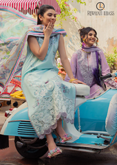 Summer Unstitched 3PC Lawn Embroidered Shirt With Silk Dupatta RL-135