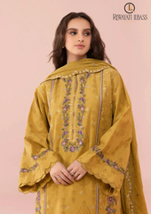 Summer Unstitched 3PC Lawn Embroidered Shirt With Chiffon Dupatta RL-141