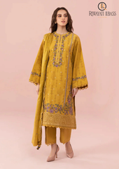 Summer Unstitched 3PC Lawn Embroidered Shirt With Chiffon Dupatta RL-141