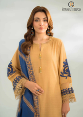 Summer Unstitched 3PC Lawn Embroidered Shirt With Chiffon Dupatta RL-142