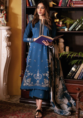 Summer Unstitched 3PC Lawn Embroidered Shirt With Monar Dupatta RL-145