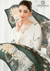 Summer Unstitched 3PC Lawn Embroidered Shirt With Silk Dupatta RL-148