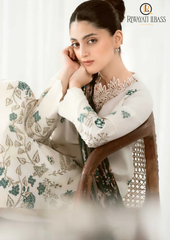 Summer Unstitched 3PC Lawn Embroidered Shirt With Silk Dupatta RL-148