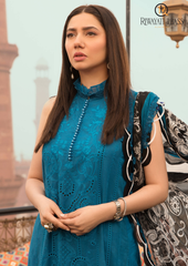 Summer Unstitched 3PC Lawn Embroidered Shirt With Organza Dupatta RL-151