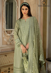 Summer Unstitched 3PC Lawn Embroidered Shirt With Organza Dupatta RL-152