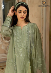 Summer Unstitched 3PC Lawn Embroidered Shirt With Organza Dupatta RL-152