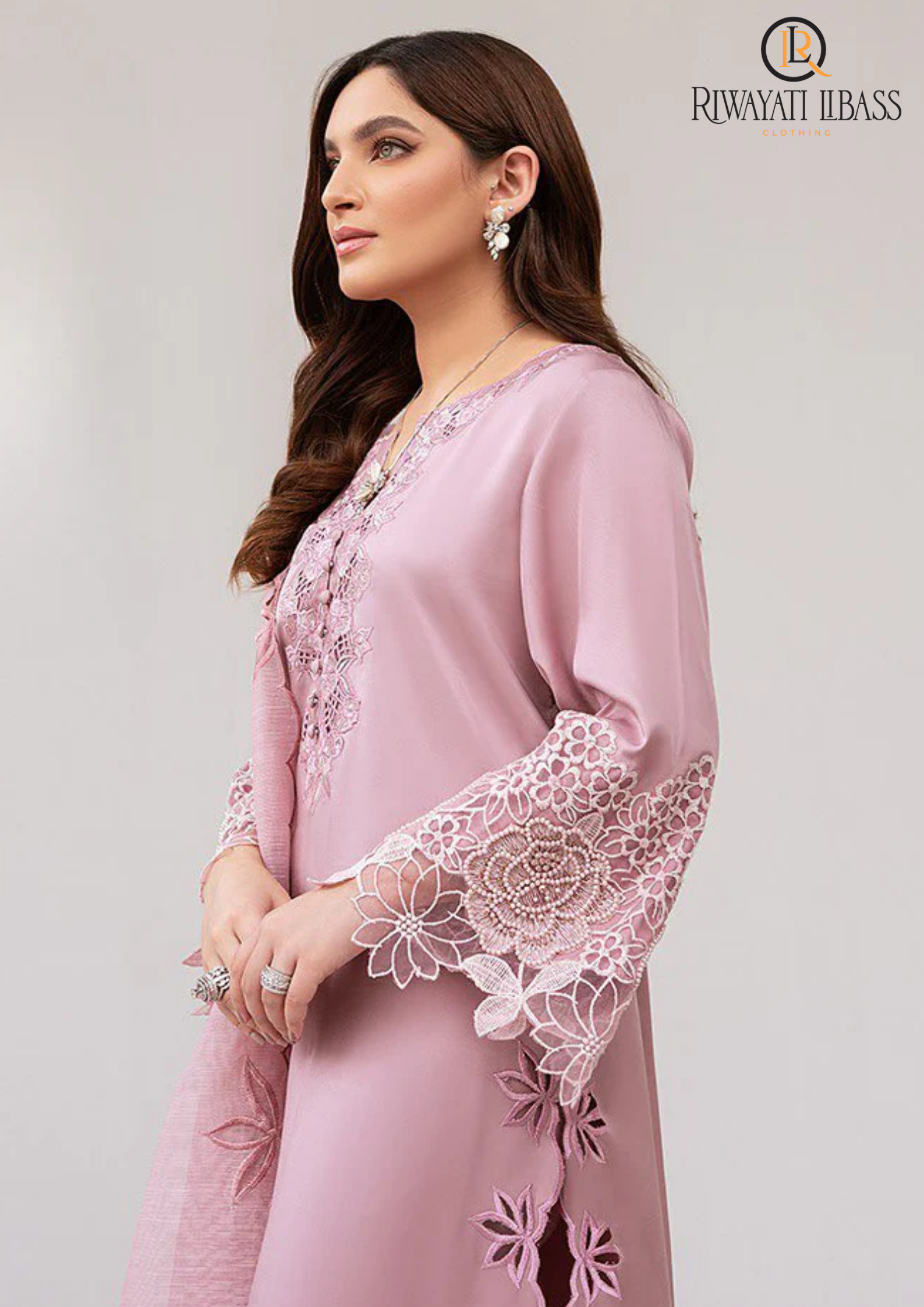 Summer Unstitched 3PC Lawn Embroidered Shirt With Organza Dupatta RL-157