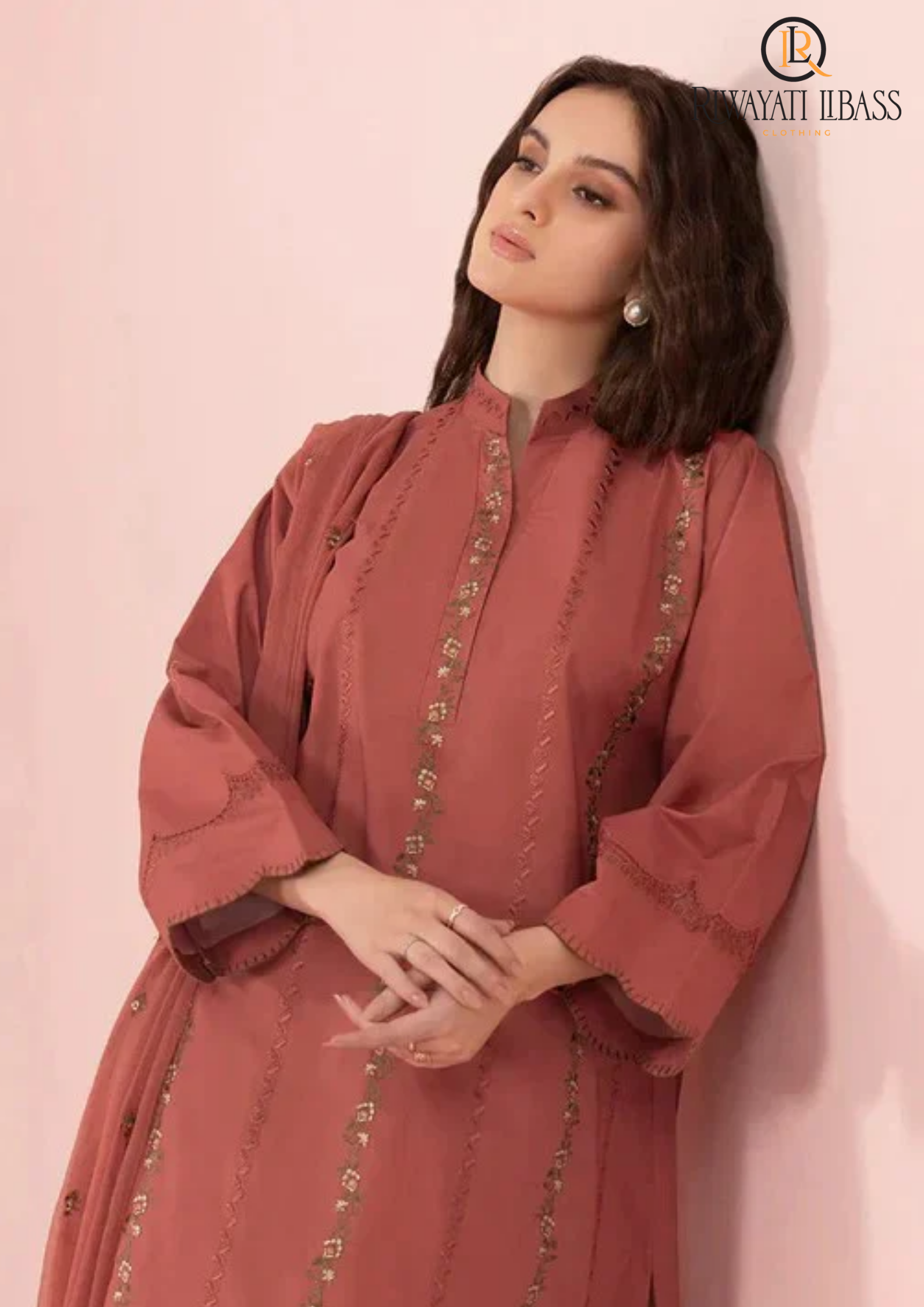 Summer Unstitched 3PC Lawn Embroidered Shirt With Silk Dupatta RL-158