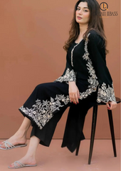 Summer Unstitched 2PCs Embroidered Lawn Dress With Lawn Trouser RL-217