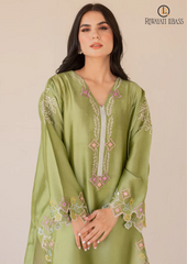 Summer Unstitched 3PCs Embroidered Lawn Dress With Chiffon Dupatta RL-220