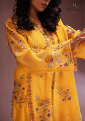 Summer Unstitched 3PCs Embroidered Lawn Dress With Chiffon Dupatta RL-227