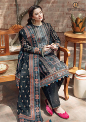 Summer Unstitched 3PCs Embroidered Lawn Dress With Diamond Dupatta RL-253