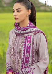 Summer Unstitched 3PCs Embroidered Lawn Dress With Diamond Monar Dupatta RL-257