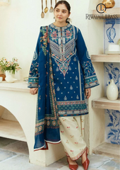 Summer Unstitched 3PCs Embroidered Lawn Dress With Diamond Dupatta RL-276