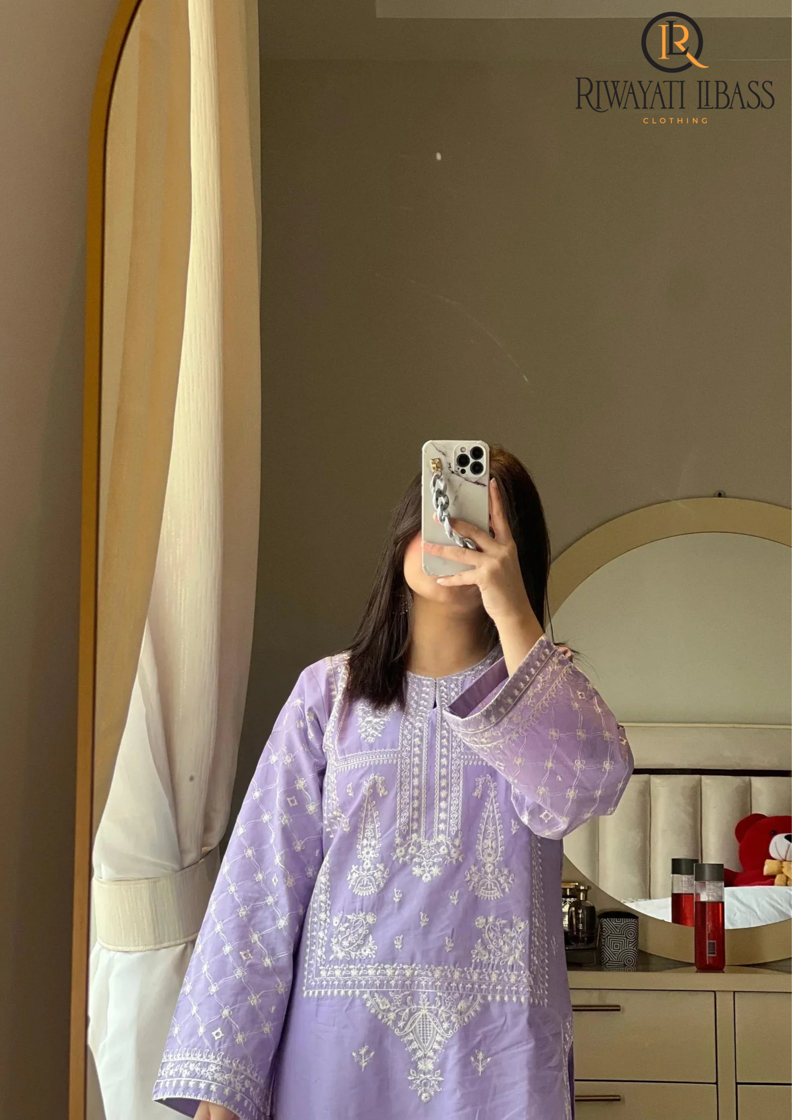 Summer Unstitched 2PCs Lawn Embroidered Dress RL-301