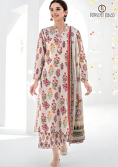 Summer Unstitched 3Pc Digital Printed Lawn Dress With Lawn Dupatta RL-169