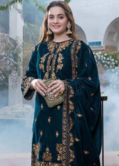Unstitched Embroidered Velvet 3PCs With Velvet Shawl RL-601